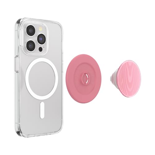 PopSockets Phone Grip for MagSafe, Magnetic Holder- Alum Moire Putty - color: Alum Moire Putty, style: MagSafe