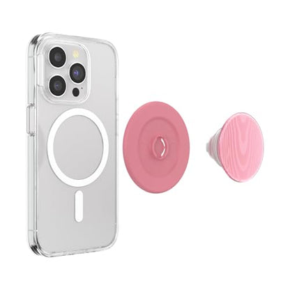 PopSockets Phone Grip for MagSafe, Magnetic Holder- Alum Moire Putty - color: Alum Moire Putty, style: MagSafe