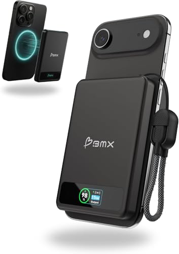 BMX 5K Semi-Solid Power Bank, 5000mAh Qi2 (Black) - color: Black