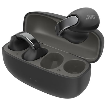 JVC Nearphones HANP1TB Open Ear True Wireless Headphones, Black - color: Black