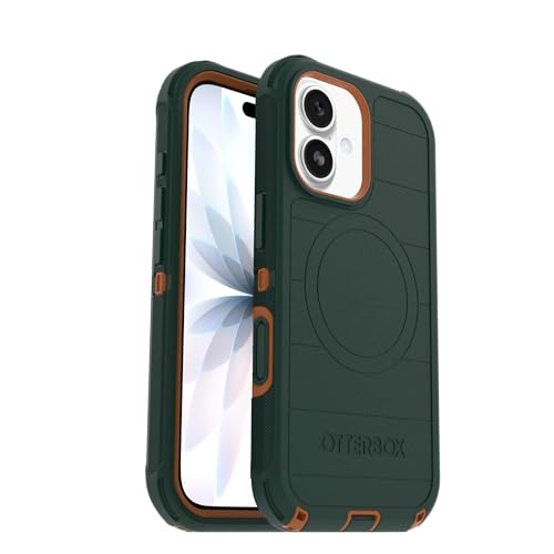 OtterBox iPhone 17 Defender Pro Series Case - Green Intrigue | Tough, Rugged & Durable iPhone Case, Snaps on MagSafe, Multi-Layer, Impact Absorbing iPhone Case - color: Green Intrigue, style: iPhone 17