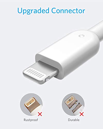 Anker Powerline II Lightning Cable, MFi-Certified (3-Pack, 3 ft, White) - color: White, size: 3 ft (Pack of 3)