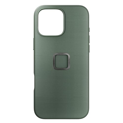 Peak Design Mobile Everyday Phone Case for iPhone 16 Pro Max, Sage, Slim Profile, Drop Protection, Weatherproof Fabric Shell, SlimLink Connects to Mobile Mounts & Gear - color: Sage