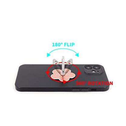 LaMignonne Cell Phone Ring Holder Flower Finger Ring Grip Stand 360° Rotation 180° Flip Universal Kickstand Compatible with All Smartphones (Rose Gold) - color: Rose Gold