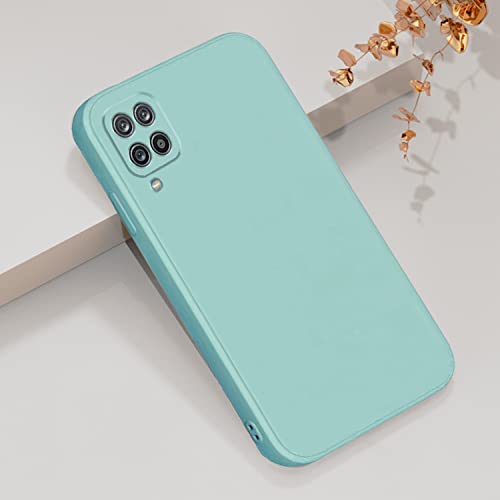 Soft Silicone Protective Case for Samsung A42 5G (Light Cyan) | Matte Soft Touch for Samsung Galaxy A42 5G Phone Case Silicone Slim Cute Anti-Fingerprint Elegant Cover Shockproof Aesthetic - color: Blue