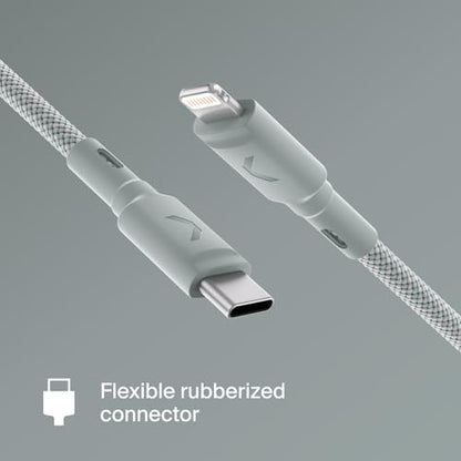 CLEMM USB C to Lightning Cable [Apple MFi Certified] 3.9ft, 60W Fast Charging Nylon Braided iPhone Charger Cord, Power Delivery, Long Lifespan Compatible with iPhone 14/13/12/11/X/XR/XS, iPad, AirPods