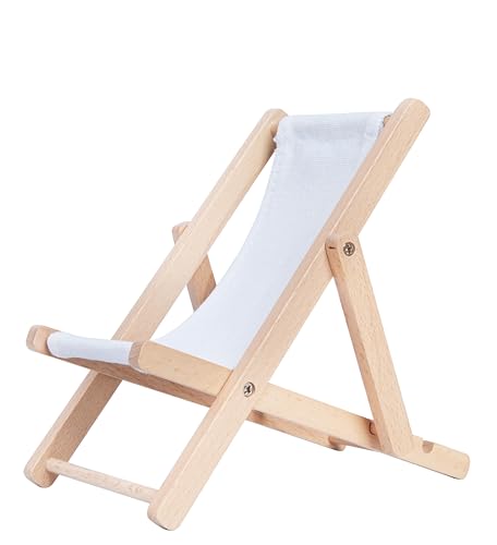 Foldable Wooden Cell Phone Stand, Phone Holder for Desk - color: White