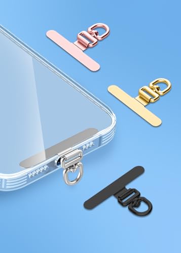 ZXZone Metal Phone Tether Tab, Anti-Scratch, Metal Phone Patch, Universal Cellphone Lanyard Pad for Full Phone Cases, 2 Pieces (XS-Silver) - color: XS-Silver