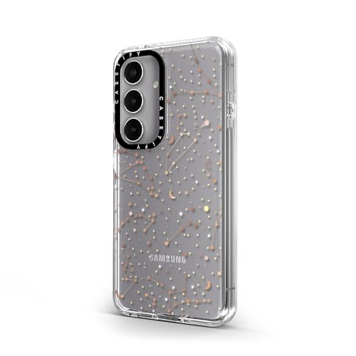 CASETiFY for Galaxy S24 Case - Impact Clear | Not Yellowing | 6.6 ft. Drop Protection | Space pattern on clear background/ gold stars and moon universe | Clear - color: Space pattern on clear background, size: Galaxy S24