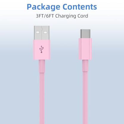 LDHTY CarPlay Charging Cable, USB A to USB C Cable, 2-Pack [3FT+6FT] Pink - color: Pink, size: 3ft+6ft