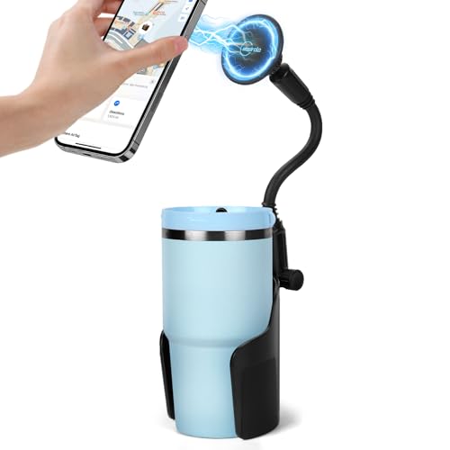 Cup Holder Phone Holder for Car, Car Phone Mount for Magsafe - color: Blue