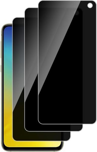 3 Pack Tempered Glass for Samsung Galaxy S10E Privacy Screen Protector, Anti-Spy Ultra HD Bubble-Free Anti-Scratch, Easy Install, Case Friendly - size: For Samsung Galaxy S10E