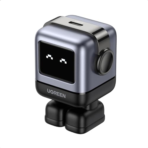 UGREEN Uno 30W USB C Charger, Compact Robot GaN Fast Charging Block, Black - color: Black