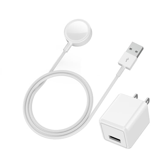 Compatible with 3.3FT Fast iWatch Charging Cord with USB Wall Charger Block - size: 3.3 ft