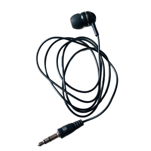 Single Sided 3.5mm Mono in Ear Headset, Noise Isolating Single Side Corded Earbud Headphone for Cell Phones Laptops Notebook Office Call Use