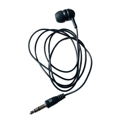 Single Sided 3.5mm Mono in Ear Headset, Noise Isolating Single Side Corded Earbud Headphone for Cell Phones Laptops Notebook Office Call Use