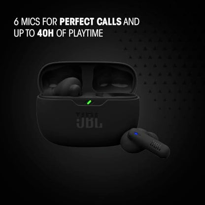 JBL Vibe Beam 2 - True Wireless Noise Cancelling Earbuds with JBL Pure Bass Sound & Smart Ambient Technology, 4mics for Crisp, Clear Calls, up to 40Hrs of Playback, IP54 Dust & Water Resistant (Blue) - color: Blue