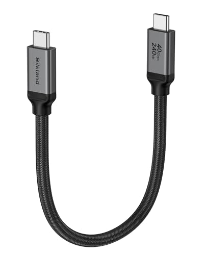 Silkland USB 4 for Thunderbolt 4 Cable 1FT, 40Gbps Data Transfer, 240W, 8K - size: 1ft