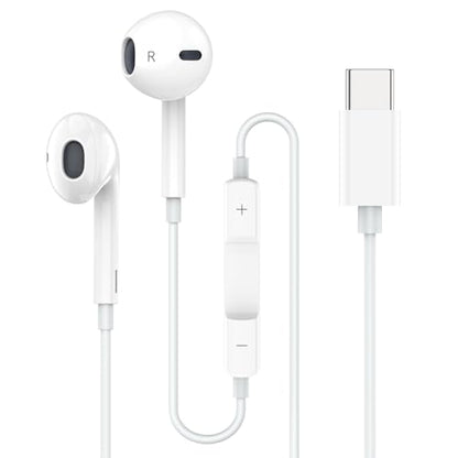 Sundix USB C Headphones, Wired Earbuds in-Ear with Mic for iPhone 17 16 15