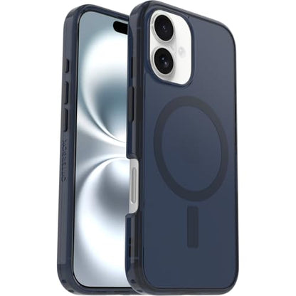 OtterBox Symmetry Series Clear MagSafe Case for iPhone 16, Shockproof, Drop Proof, Protective Thin Case, 3X Tested to Military Standard, Clear/Blue - color: Clear/Blue, size: iPhone 16, style: Case only