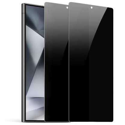 2 Pack Privacy Screen Protector for Samsung Galaxy S24 Ultra [27° Anti-Spy] Ultra Thin 9H Dual-Glass Coated PET Film [Fast Fingerprint Unlock] [Unbreakable] Scratch Resistant, Easy Install with Alignment Jig - size: Galaxy S24 Ultra