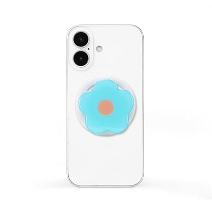 Magnetic Phone Grip Collapsible Cute Floral Series Hold Phone Grip Stand Include Adapter Ring for Smartphone Tablet Cell Phone Accessory Compatible with Magsafe Phone (Blue) - color: Blue