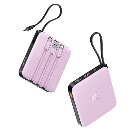 VRURC Portable Charger 10000mAh Battery Pack, Cell Phone Power Bank, Purple - color: Purple