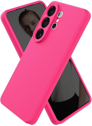 CUZMIGO Liquid Silicone Case for Samsung Galaxy S26 Ultra, Hot Pink | Soft Liquid Silicone, Raised Camera Lens Protection, Multiple Neon Bright Colors, Microfiber Lining, Smooth Grip, Slim Fit - color: Hot Pink, size: S26 Ultra