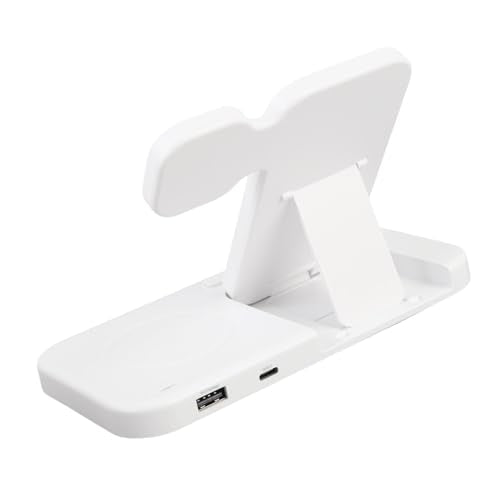 VBESTLIFE 4 in 1 Wireless Charging Station, 15W Fast Charger for Phone Watch Earbuds with Foldable Design for Travel Work Home