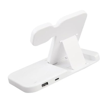 VBESTLIFE 4 in 1 Wireless Charging Station, 15W Fast Charger for Phone Watch Earbuds with Foldable Design for Travel Work Home