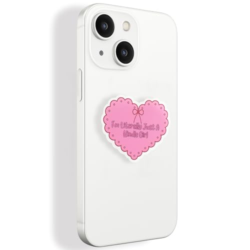 Pink Heart Kindle Grip, for Kindle E-Readers and Smartphones, Rotating Folding Elastic Base, A Gift for Book Lover - color: Pink Heart