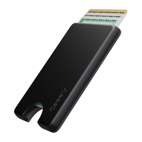 Casely MagWallet | Black | Slim Wallet Card Holder | Compatible with MagSafe | Soft-Touch Hard Silicone | Holds Up to 3 Cards - color: Black