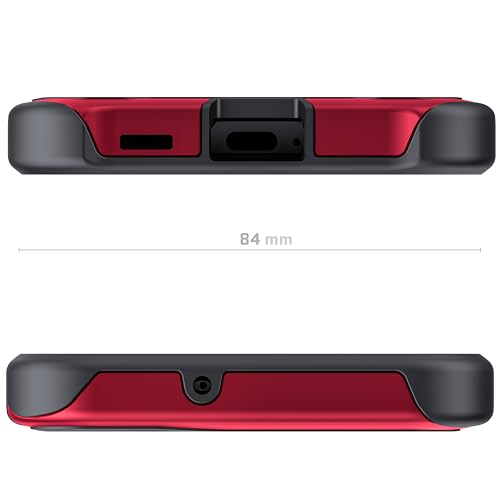 Ghostek ATOMIC slim Samsung S22 Plus Case with Clear Back and Strong Aluminum Bumper Heavy Duty Military Grade Shockproof Lightweight Metal Phone Covers Designed for 2022 Galaxy S22+ 5G (6.6 in) (Red) - color: Red, size: Galaxy S22 Plus