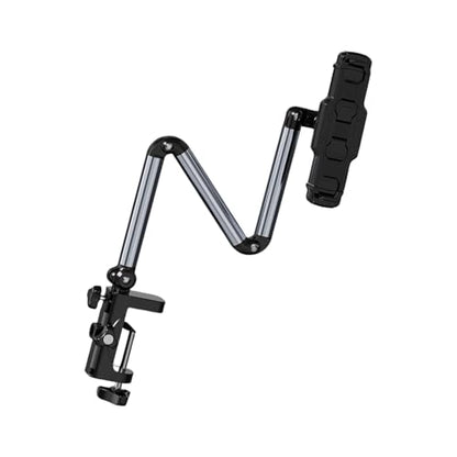 Aluminum Folding Tablet Stand 360-Degree Rotating Clamp Mount with 4 Articulated Arms Desk Bedside Cradling Bracket for Smartphones E-Readers 58cm - color: All purpose model