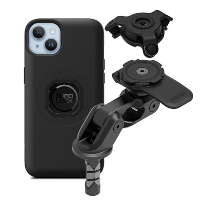 Quad Lock Motorcycle Fork Stem Mount PRO Kit with Vibration Dampener and MAG Phone Case for iPhone 14 Plus - size: iPhone 14 Plus
