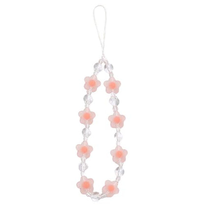 Beaded Phone Charm Lanyard Strap Girly Style Fixed Beads Pearl Lanyards - color: PH-mshd-6