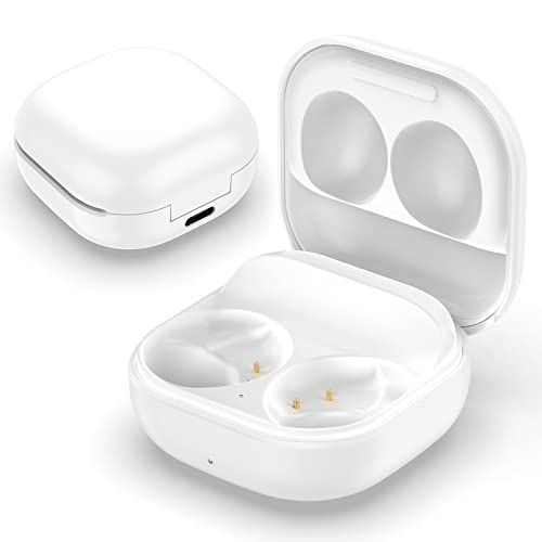 Wired Charging Case Compatible with Samsung Galaxy Buds2 (SM-R177), Replacement Charger Case Dock Station for Galaxy Buds2 Bluetooth Earbuds (White)