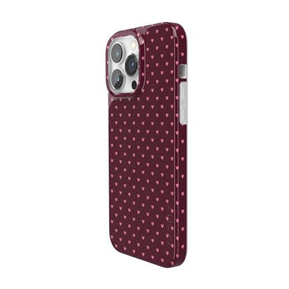 Casely iPhone 14 Pro Case | Heart Noir | Tiny Hearts | Compatible with MagSafe | Classic Ultra Slim Design - color: Heart Noir | Tiny Hearts, size: iPhone 14 Pro