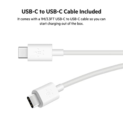 Belkin 37W USB C and USB A Charger Block, PPS Fast Charging - style: Dual USB-C & A Port