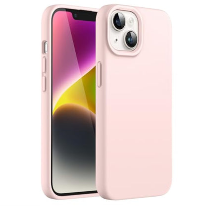 JETech Silicone Case for iPhone 14, Pink | Silky Soft Touch, Shockproof Protection, Scratch Resistant, Microfiber Lining - color: Pink, size: iPhone 14