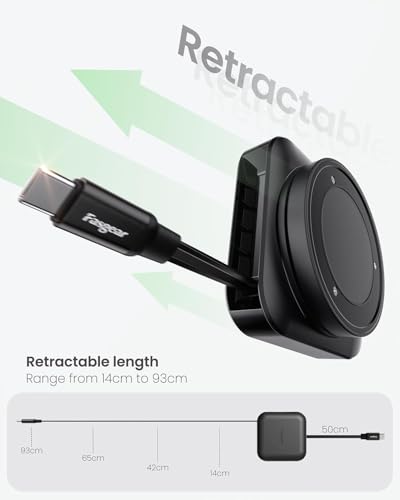 Fasgear Retractable USB C Cable, 4.6ft, Black - color: 1 Pack Black, size: 1.6ft fixed / 3.0ft extend