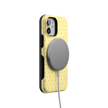 Casely iPhone 12 Mini Case | On the Dot | Yellow Polka Dot | Bold Protective Design | Compatible with MagSafe - color: On the Dot | Yellow Polka Dot, size: Iphone 12 Mini