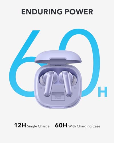 Soundcore P40i by Anker Noise Cancelling Earbuds with Adaptive ANC - color: Purple