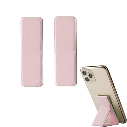 Rookii Cell Phone Finger Grip Strap Holder for Hand,Telescopic Phone Loops for Back of Phone Silicone Kickstand Cell Phone Strap Grip Holder for Most Mobile Phones (Pink) - color: pink