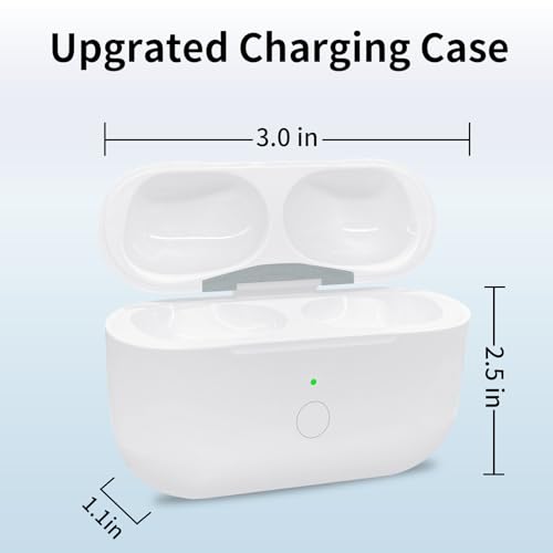 USB-C Charging Case for AirPods Pro 1st & 2nd Gen Wireless | Hall‑sensor auto pop‑up connect, tri‑color LED status indicator, drop‑proof ABS shell, dual‑mode wired‑wireless power supply