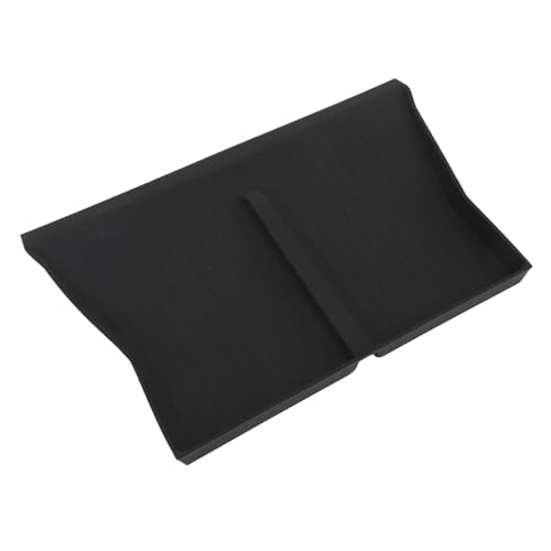 Center Console Wireless Charging Mat, Easy to Clean Anti Slip Phone Charging Silicone Pad, Interior Accessories for Car Phone Stand, Dash Mat with Holder (Black W240004607)