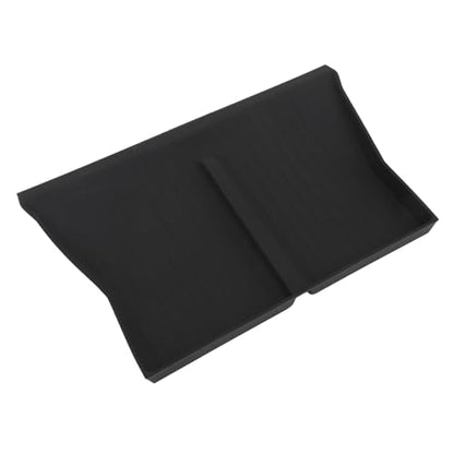 Center Console Wireless Charging Mat, Easy to Clean Anti Slip Phone Charging Silicone Pad, Interior Accessories for Car Phone Stand, Dash Mat with Holder (Black W240004607)