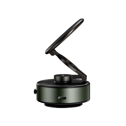 Trusmi Electric Vacuum Magnetic Car Windshield Phone Mount, 4300 Gauss, Type-C Powered, for Glass & Smooth Flat Surfaces Only, 360° Rotation, Hands-Free Holder, Black