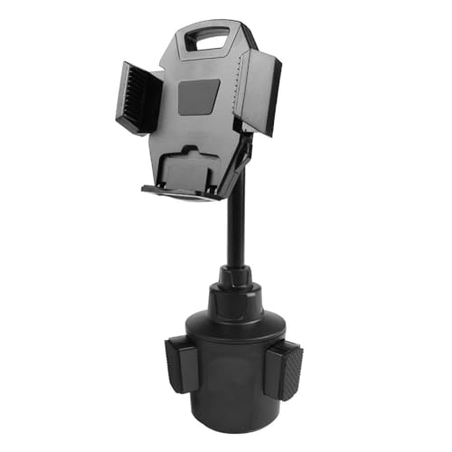 Car Cup Holder Phone Mount, 360° Rotating Clip, Retractable Rotatable Rod, One-Touch Operation, Anti-Shake Car Phone Holder Fit 2.76-3.78in Base, Compatible with 4-7.2in Smartphones