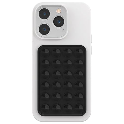 Silicone Phone Sticky Grip, Suction Phone Case Mount for iPhone and Android, Hands-Free Sticky Cell Phone Grip, Mobile Fidget Mirror Holder for Selfies and Videos - color: Midnight Mystery（Black）